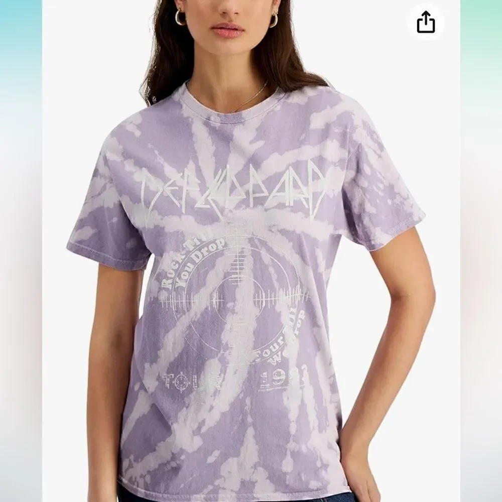 JUNK FOOD Women's Tie-Dye Crewneck T-Shirt size M